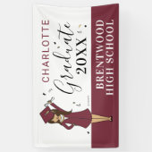  meisje Avatar | Afstuderen van de middelbare scho Spandoek (Verticaal)