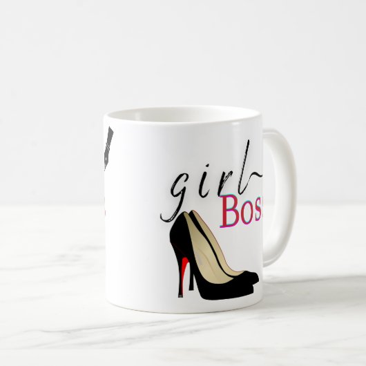 Meisje baas koffie koffiemok (Voorkant rechts)