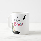 Meisje baas koffie koffiemok (Voorkant links)