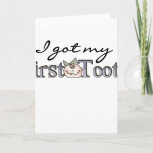Meisje Baby eerste tand Kaart