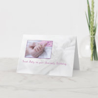 Meisje Baby Hemelse Verjaardag Hand in Hart