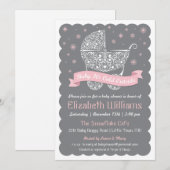 Meisje Baby Het is koud Buiten Douche Uitnodiging (Voorkant / Achterkant)