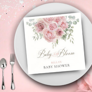 Meisje Baby in Bloom Baby shower servetten