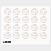 Meisje Baby Kleding Baby shower Ronde Sticker (Vel)