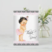 Meisje Baby Shower Bedankt (Staand voorkant)