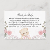 Meisje Baby shower Boeken voor Baby Enclosure Kaar Informatiekaartje (Voorkant)