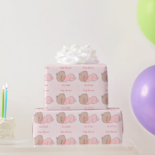 Meisje Baby Shower Cadeaupapier