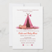 Meisje Baby shower Invitation {Boho Chic} Kaart (Voorkant)