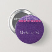 Meisje-baby shower ronde button 5,7 cm (Voorkant /achterkant)