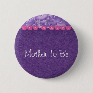 Meisje-baby shower ronde button 5,7 cm