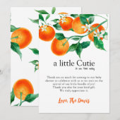 Meisje Baby shower set, kleine stropdas Baby, Oran Kaart (Voorkant / Achterkant)