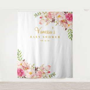 Meisje babyshower fotohokje achtergrond wandkleed