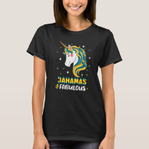 Meisje Bahama's Bahamas vlag Eenhoorn Vrouwen T-shirt