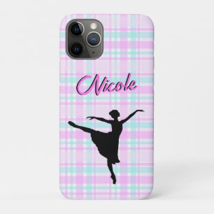 Meisje Ballerina Ballroom Dance Plaid Pastel iPhone 11 Pro Hoesje