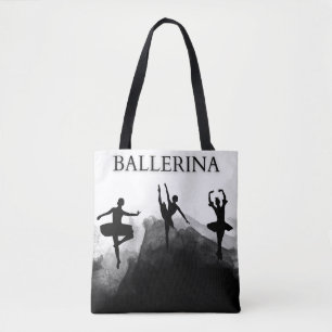 Meisje Ballerina Dance Ballet Schoenen Zwart Wit Draagtas