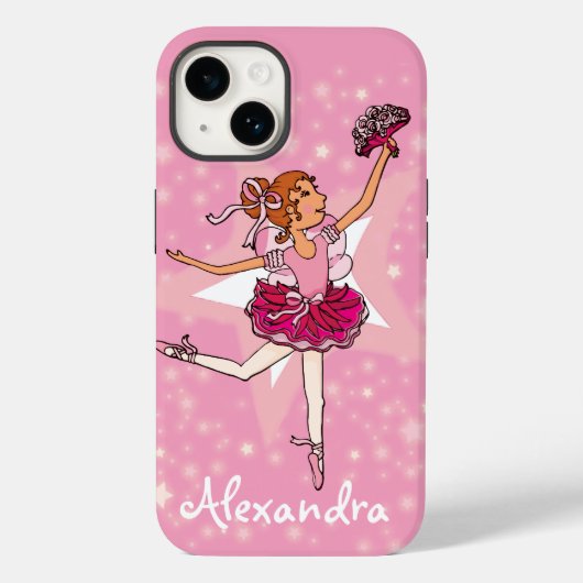Meisje ballerina roze danseres Case-Mate iPhone case (Achterkant)