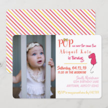 Meisje ballon-thema eerste verjaardag foto