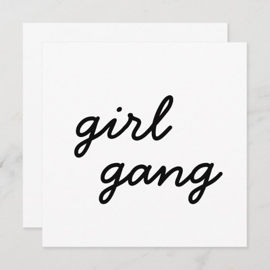 meisje bende schattige moderne feministische meisj kaart (Voorkant / Achterkant)