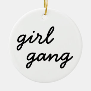 meisje bende schattige moderne feministische meisj keramisch ornament