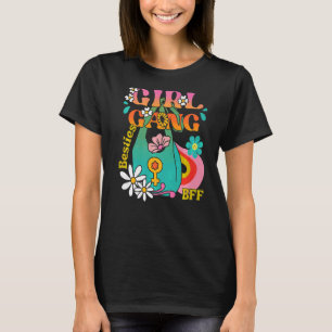 Meisje Beste Vriend Besties Boho Hippie Groovy 70s T-shirt