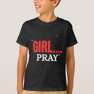 Meisje Bid T-Shirt   Christelijk shirt gebaseerd o
