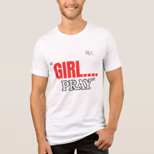 Meisje Bid T-Shirt Christelijk T-Shirt Gebaseerd