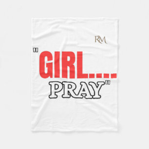 Meisje Bid T-Shirt   Christelijk T-Shirt Gebaseerd Fleece Deken