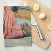 Meisje bidt in Bedtime, het gebed van de Heer Theedoek (Quarter Fold)