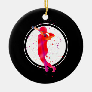 Meisje bij Bat Keramisch Ornament