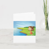 Meisje bij de rivier kaart (Voorkant)