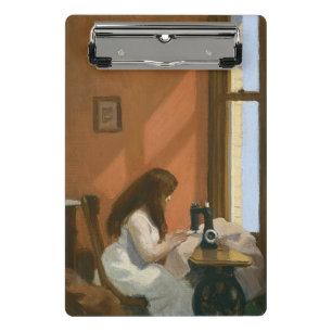 Meisje bij een naaimachine (Edward Hopper) Mini Klembord