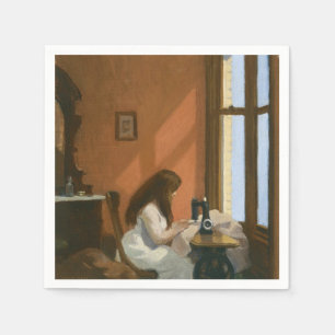 Meisje bij een naaimachine (Edward Hopper) Servet
