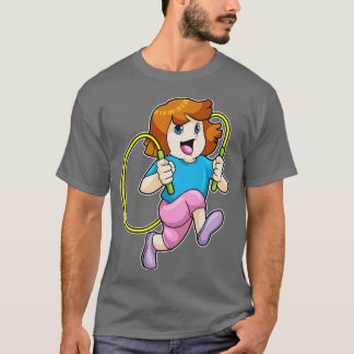 Meisje bij Fitness met touwtje T-shirt