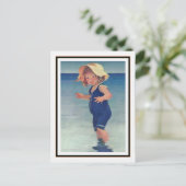  meisje bij Seaside van Jessie Willcox Smith Briefkaart (Staand voorkant)