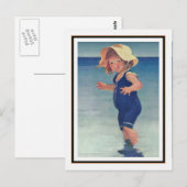  meisje bij Seaside van Jessie Willcox Smith Briefkaart (Voorkant / Achterkant)