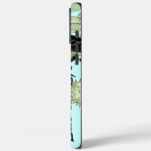  meisje Blauwe Groene Floral Bird Case-Mate iPhone Case (Achterkant / Links)