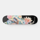 Meisje Bloemen Zee Schildpad Deck Skateboard (Horizontaal)