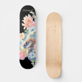 Meisje Bloemen Zee Schildpad Deck Skateboard (Voorkant)