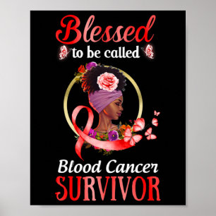 Meisje Blood Cancer Awareness t-shirt gezegend om Poster