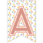 Meisje Boho Verjaardag Magic Light Coral Vlaggetjes (Derde vlag)