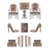 Meisje Boss Decals Hoge Mode Tijger Print Stickers (Voorkant)