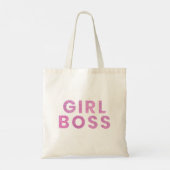 Meisje Boss Glitter Paarse Modern Girly Chic Tote Bag (Achterkant)