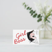 Meisje Boss  Style Visitekaartje (Staand voorkant)