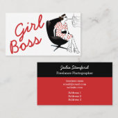 Meisje Boss  Style Visitekaartje (Voorkant / Achterkant)