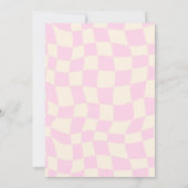 Meisje Bowling verjaardagsfeestje roze retro uitno Kaart (Achterkant)