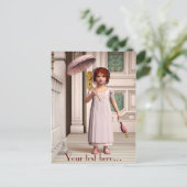 meisje briefkaart (Staand voorkant)