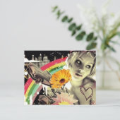 meisje briefkaart (Staand voorkant)