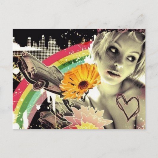 meisje briefkaart (Voorkant)