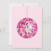 Meisje & Bruiloft Feest Groovy Laatste Disco Kaart (Achterkant)