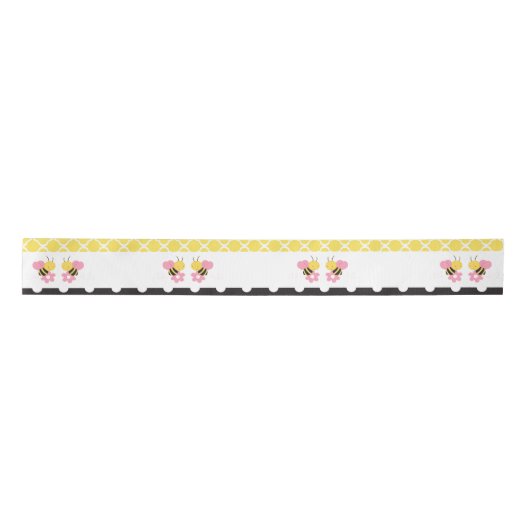 Meisje Bumble Bee's Geel en Zwart Lint (Voorkant)